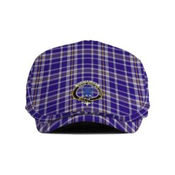 The Gentleman’s Ochterlony Clan Tartan Crest Jeff Cap - Tartan Flat Cap