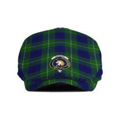 The Gentleman’s Oliphant Clan Tartan Crest Jeff Cap - Tartan Flat Cap