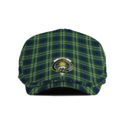 The Gentleman’s Purves Clan Tartan Crest Jeff Cap - Tartan Flat Cap