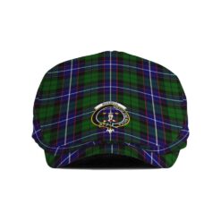 The Gentleman’s Russell Clan Tartan Crest Jeff Cap - Tartan Flat Cap