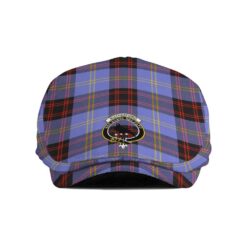 The Gentleman’s Rutherford Clan Tartan Crest Jeff Cap - Tartan Flat Cap