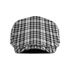 The Gentleman’s Scott Black & White Modern Clan Tartan Jeff Cap - Tartan Flat Cap