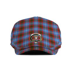 The Gentleman’s Skirving Clan Tartan Crest Jeff Cap - Tartan Flat Cap