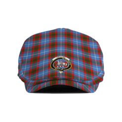 The Gentleman’s Trotter Clan Tartan Crest Jeff Cap - Tartan Flat Cap