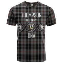 Thompson Grey Clan DNA In Me Tartan Crest T-Shirt