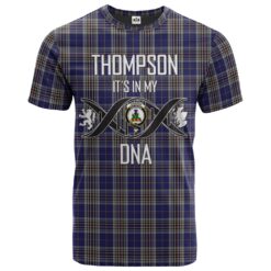 Thompson Variant Clan DNA In Me Tartan Crest T-Shirt