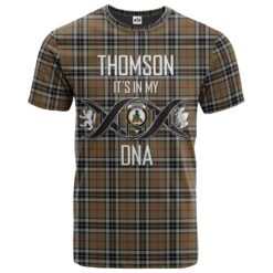 Thomson Camel Clan DNA In Me Tartan Crest T-Shirt