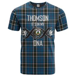 Thomson Dress Blue Clan DNA In Me Tartan Crest T-Shirt