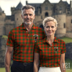 Turnbull Clan Tartan Polo with Crest - Authentic Scottish Apparel