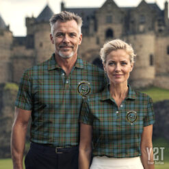 Walkinshaw Clan Tartan Polo with Crest - Authentic Scottish Apparel