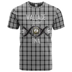 Wallace Dress Clan DNA In Me Tartan Crest T-Shirt