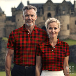 Wallace Hunting - Red Scottish Clan Tartan Polo Shirt - Authentic Heritage Apparel