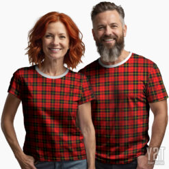 Wallace Hunting - Red Scottish Tartan T-shirt – Authentic Clan Apparel