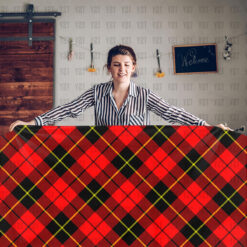 Wallace Hunting-Red back Tartan Tablecloth New