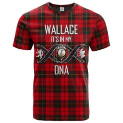 Wallace Weathered Clan DNA In Me Tartan Crest T-Shirt