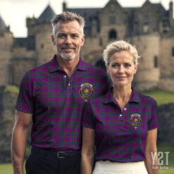 Wardlaw Clan Tartan Polo with Crest - Authentic Scottish Apparel