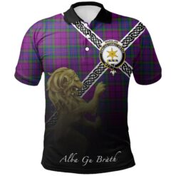 Wardlaw Modern Polo Shirts Tartan Crest Celtic Scotland Lion