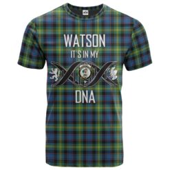 Watson Ancient Clan DNA In Me Tartan Crest T-Shirt