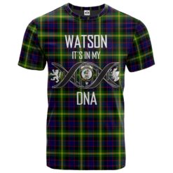 Watson Modern Clan DNA In Me Tartan Crest T-Shirt