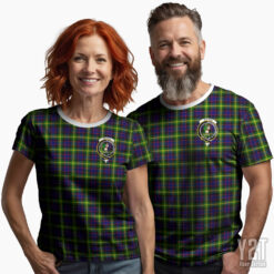 Watson Scottish Tartan T-shirt with Crest – Authentic Clan Apparel