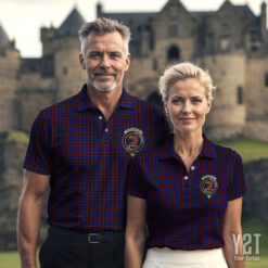 Wedderburn Clan Tartan Polo with Crest - Authentic Scottish Apparel