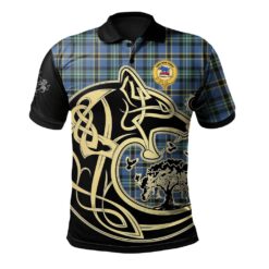 Weir Ancient Clan Polo Shirt Viking Wolf