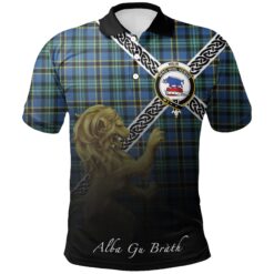 Weir Ancient Polo Shirts Tartan Crest Celtic Scotland Lion