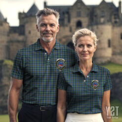 Weir Clan Tartan Polo with Crest - Authentic Scottish Apparel