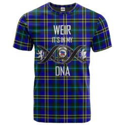 Weir Modern Clan DNA In Me Tartan Crest T-Shirt