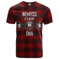 Wemyss Clan DNA In Me Tartan Crest T-Shirt