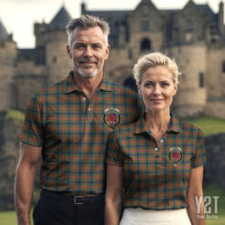 Wilson Ancient Clan Tartan Polo with Crest - Authentic Scottish Apparel