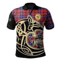 Wishart Dress Clan Polo Shirt Viking Wolf