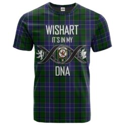Wishart Hunting Clan DNA In Me Tartan Crest T-Shirt