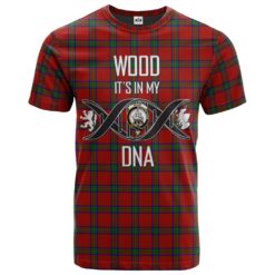 Wood Dress Clan DNA In Me Tartan Crest T-Shirt