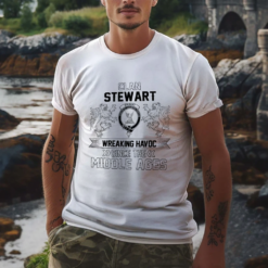[Clan Name] Custom Scottish Heritage Tee – Personalized Family Crest Wreaking Havoc Style Performance T-Shirt