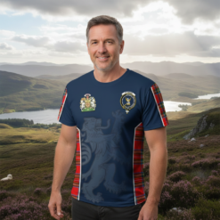 [Clan Name] Custom Scottish Lion Heritage Sport Tee – Personalized Clan Pride Performance Shirt