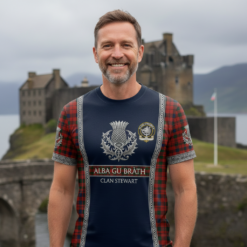 [Clan Name] Custom Scottish Thistle Heritage Sport Tee – Personalized Alba Gu Bràth Clan Pride Performance Shirt