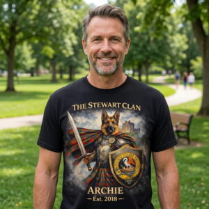 Highland Guardian – Custom Pet Clan Tartan T-Shirt